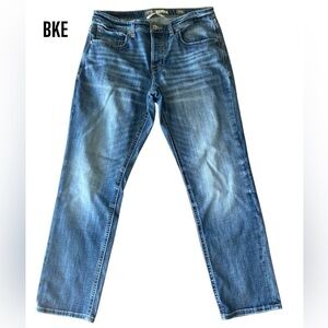 BKE Men's Blue Jeans Nolan straight leg button fly 32R